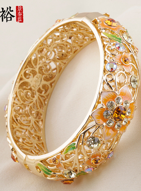 珍裕民资女合金手镯景泰蓝礼品