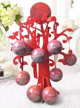 红色爱情树喜糖盒 欧式创意结婚庆糖果包装礼盒婚礼伴手礼品铁盒