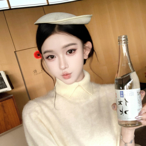 麻纱发夹小礼帽法式气质头饰优雅