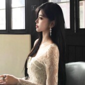 贵气感锆石长流苏耳环轻奢高级感耳夹无耳洞名媛矜贵耳坠夸张耳饰