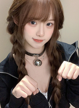 亚文化朋克铃铛项圈女PU皮choker脖子颈链y2k锁骨链哥特链条颈饰