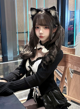 日系猫耳朵头饰发箍可爱毛绒兽耳