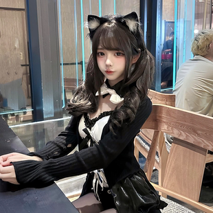 日系猫耳朵头饰发箍可爱毛绒兽耳发夹头饰cos拍照lolita猫娘发饰