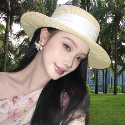 永不凋零~法式立体鸢尾花耳环女轻奢高级感耳钉小众设计感的耳饰