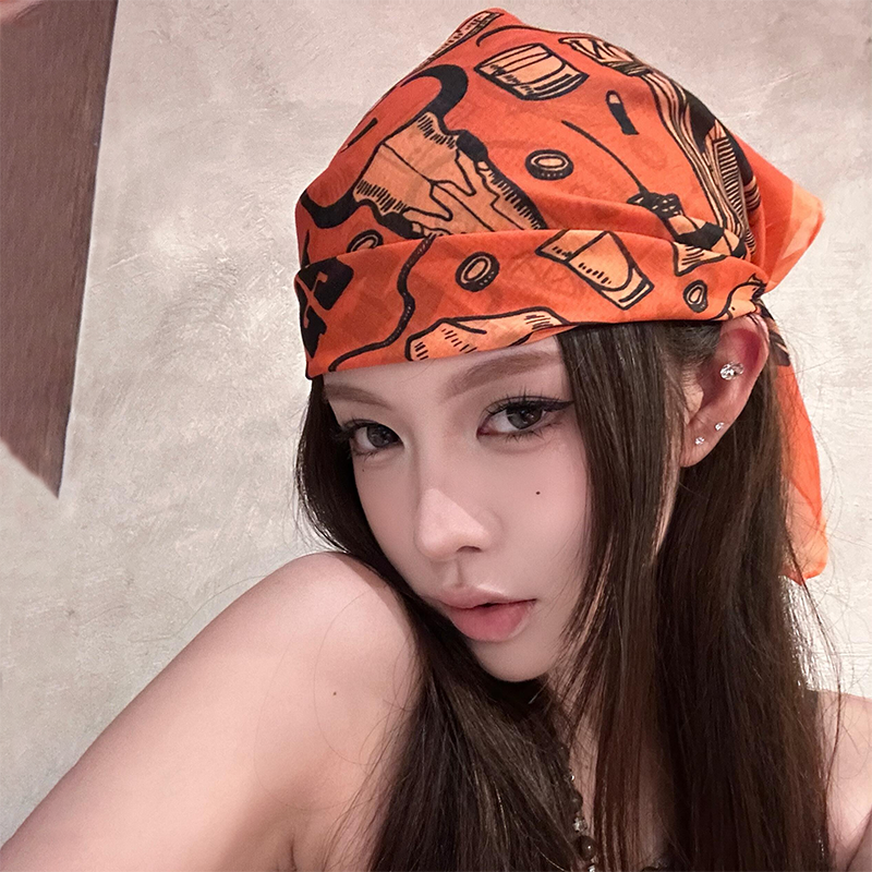 杨超越同款美式复古头巾女包头巾