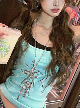 甜酷风长款挂脖项链女