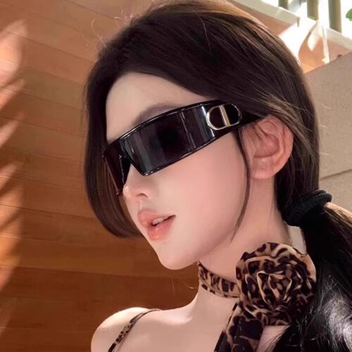 黑色CD墨镜发箍女款2026高级感海边防紫外线眼镜拍照出片两用头箍