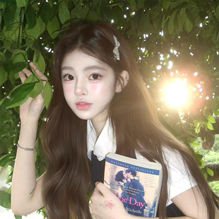 蝴蝶结气质水钻发夹女可爱淑女侧边一字夹发卡刘海夹边夹头饰发饰