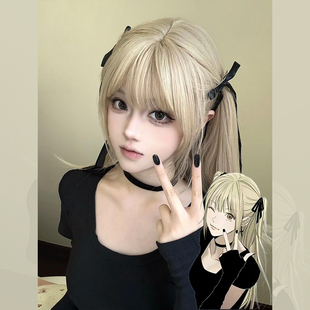 弥海砂cos黑色丝带蝴蝶结发夹女长飘带小对夹头饰甜酷双马尾发饰