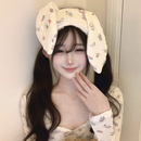 兔子耳朵眼罩女可爱二次元 洗脸头巾发带缓解疲劳睡眠遮光睡觉专用