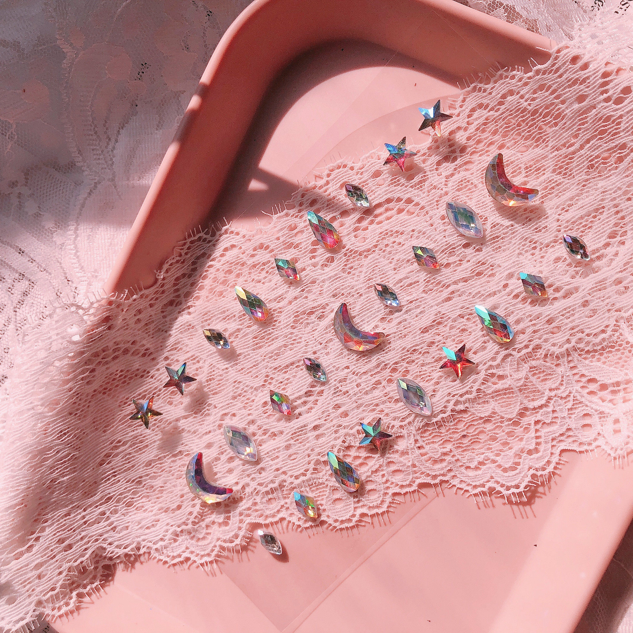 神明少女美少女战士钻贴泪钻珍珠贴纸新娘妆 cos贴钻大份