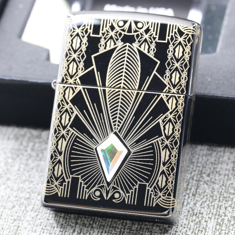 原装zippo之宝防风打火机2021年度机黑冰金粉世家c21限量收藏纪念
