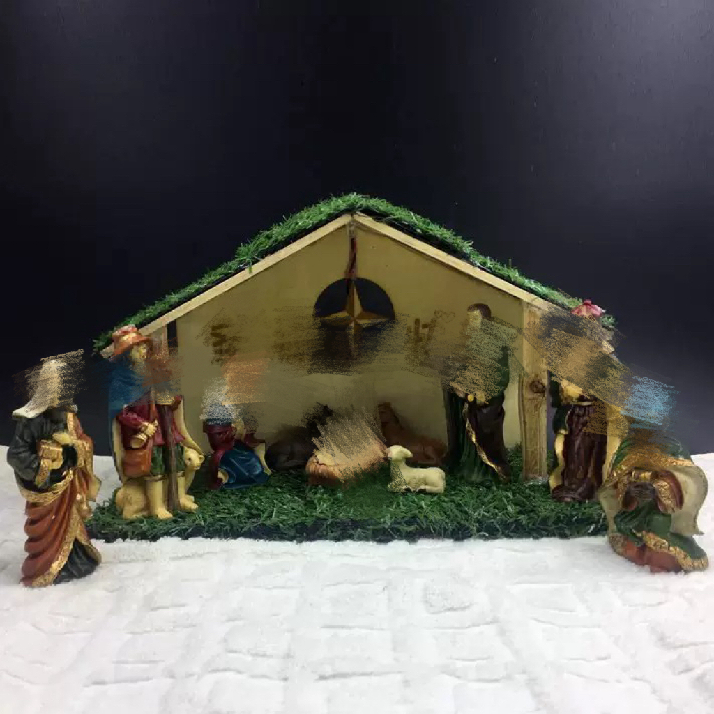 跨境圣诞节礼物卡通人偶摆件节日节庆装饰树脂工艺品儿童礼物