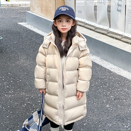 儿童中长款羽绒服2024中大小童男童女童宝宝加厚过膝三防极寒冬季