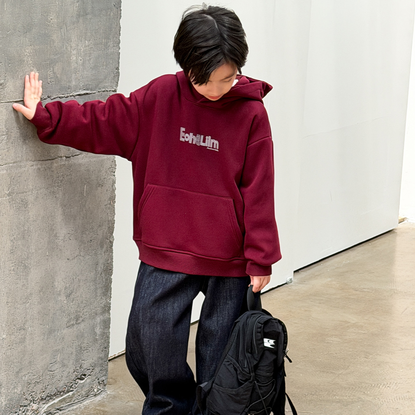 儿童加绒连帽卫衣加厚冬季韩