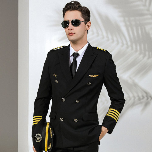 套装飞行员年会高级机长制服