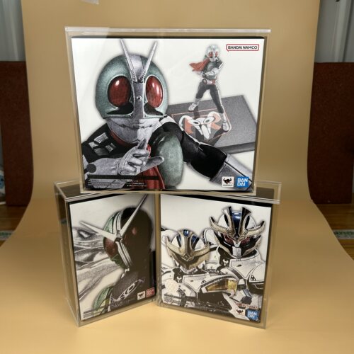 万代SHF真骨雕假面骑士奥特曼展示盒高透明亚克力防尘收纳一体盒