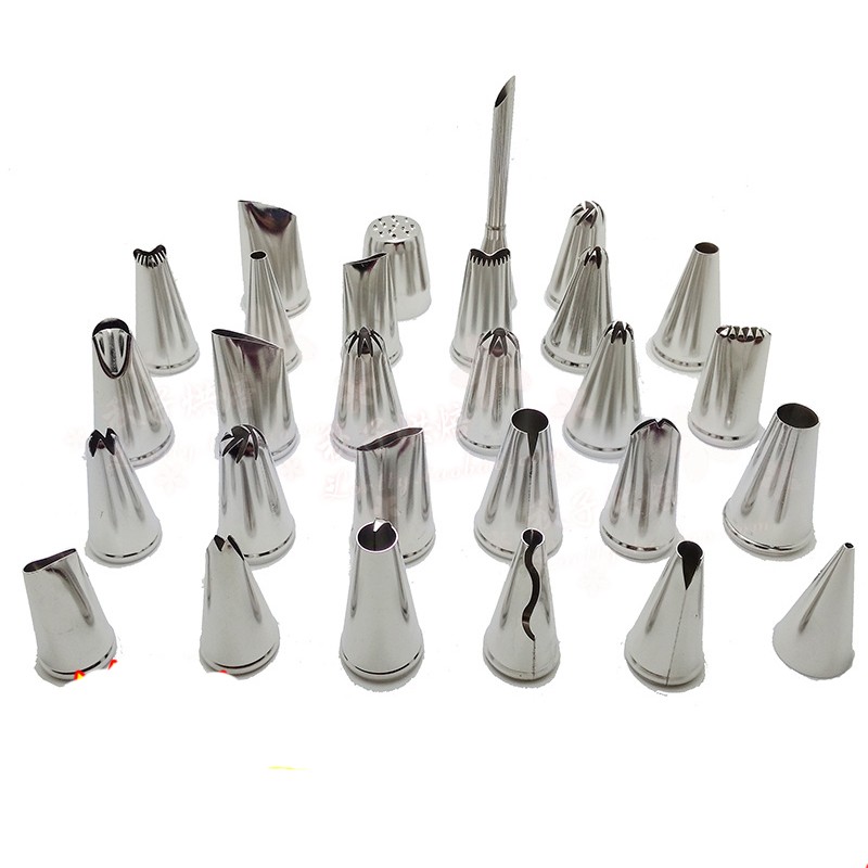 不锈钢裱花嘴 烘焙奶油曲奇饼干泡芙玫瑰樱花56810齿裱花袋挤花嘴