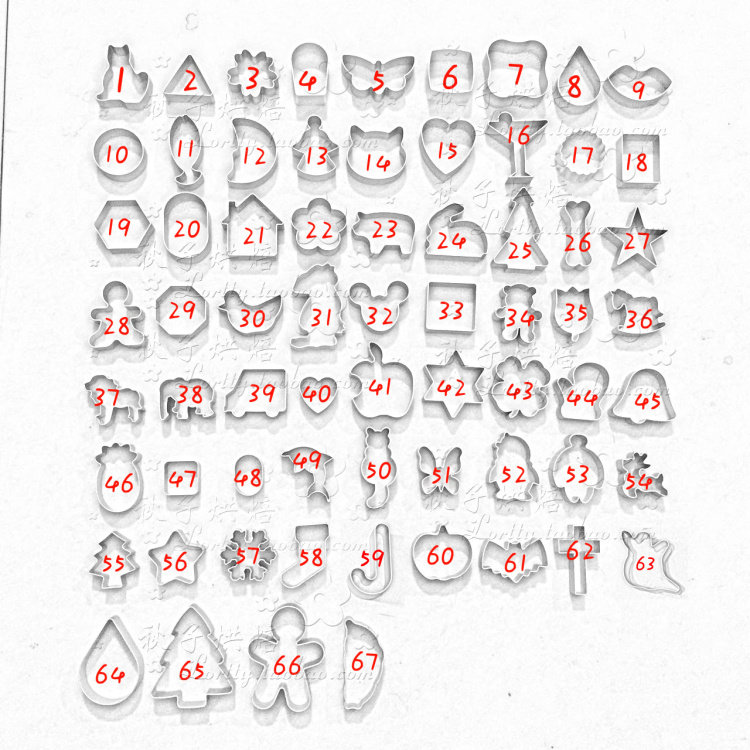 烘焙工具 铝合金饼干模具 粘土翻糖凤梨酥面片馒头蔬果切压印