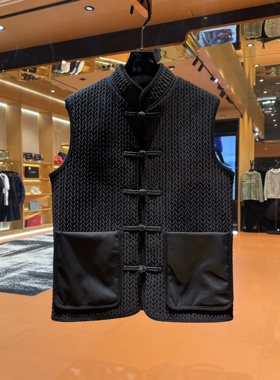 「H9886」“国风麦穗马甲”新中式无袖休闲复古坎肩秋季马甲外套