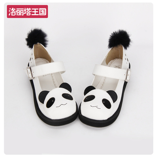 可爱娃娃鞋 鞋 低跟松糕公主鞋 熊猫洋装 8527 萌款 洛丽塔女鞋