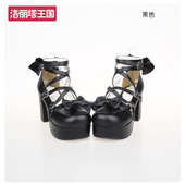 经典 9803 前后蝴蝶结绑带心扣搭配公主鞋 火爆款 甜美LOLITA鞋