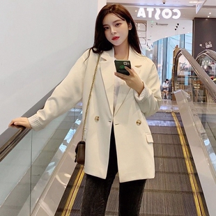 网红小西装2026新款外套女春秋白色韩版炸街设计感套装小个子西服