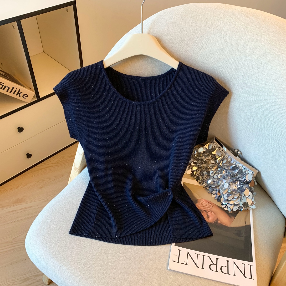 【赠运费险】开叉设计感针织背心