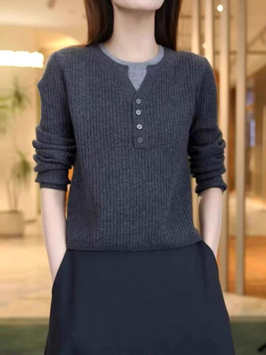 高级感假两件毛衣打底衫女2024年秋冬新款大码内搭长袖针织衫上衣,女装/女士精品,毛针织衫,淘宝优惠券,粉丝福利购,淘宝优惠卷