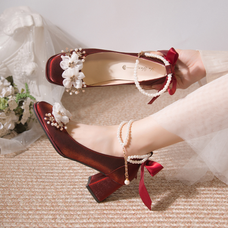 新款秀禾服婚纱两穿高跟鞋不累