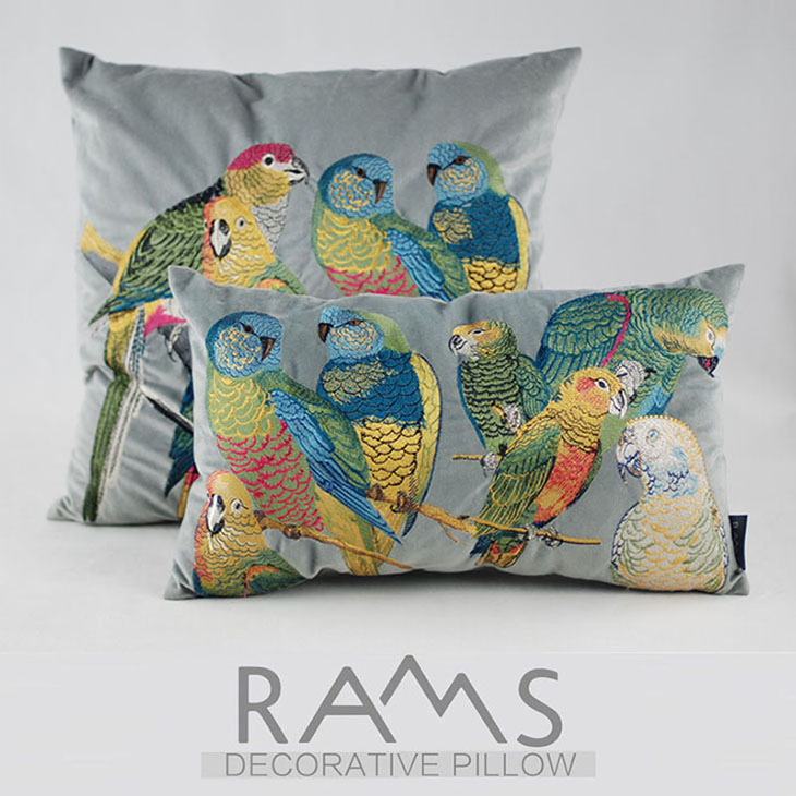 RAMS美式乡村样板房靠垫抱枕套