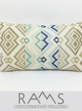 北欧沙发靠垫抱枕设计师风格样板房靠包几何刺绣靠枕套不含芯定制