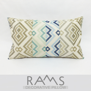 样板房靠包几何刺绣靠枕套不含芯定制 北欧沙发靠垫抱枕设计师风格