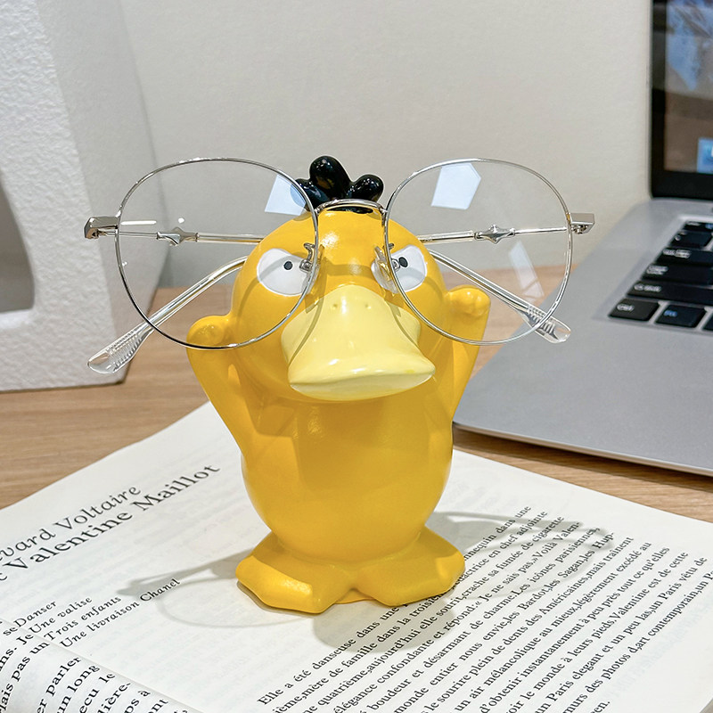 创意可爱眼镜搁架卡通可达鸭眼镜支架家居办公桌面摆件儿童节礼物,家居饰品,装饰摆件,淘宝优惠券,粉丝福利购,淘宝优惠卷