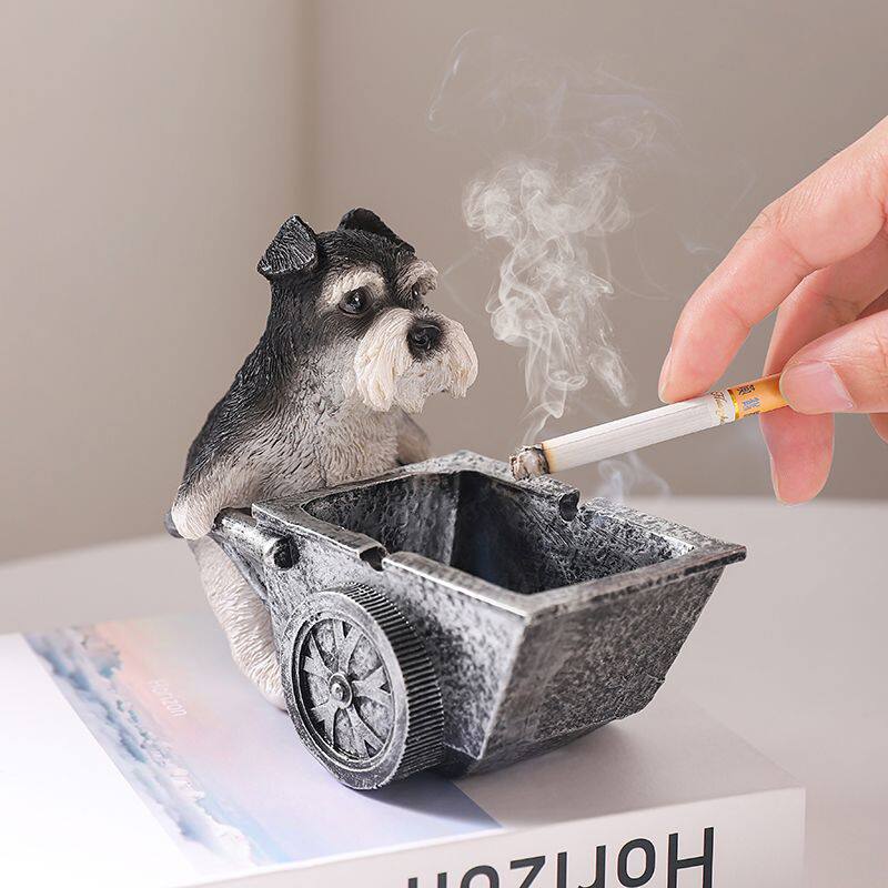 雪纳瑞烟灰缸创意个性潮流家用办公室可爱生日礼物男生送男友朋友