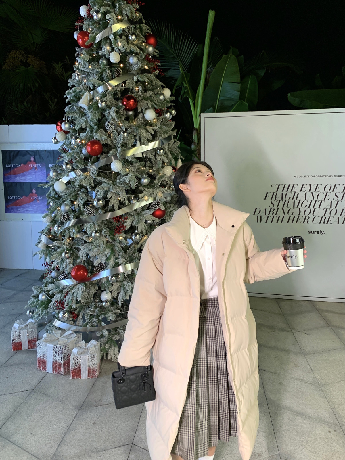 LXLILIUM重磅定制加厚充绒杏色长款面包服90白鸭绒羽绒服北方bi备