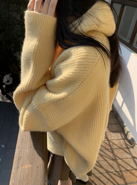 LXLILIUM 【松软奶黄包】奶黄色立领拉链毛衣外套 11/11 AM00:00