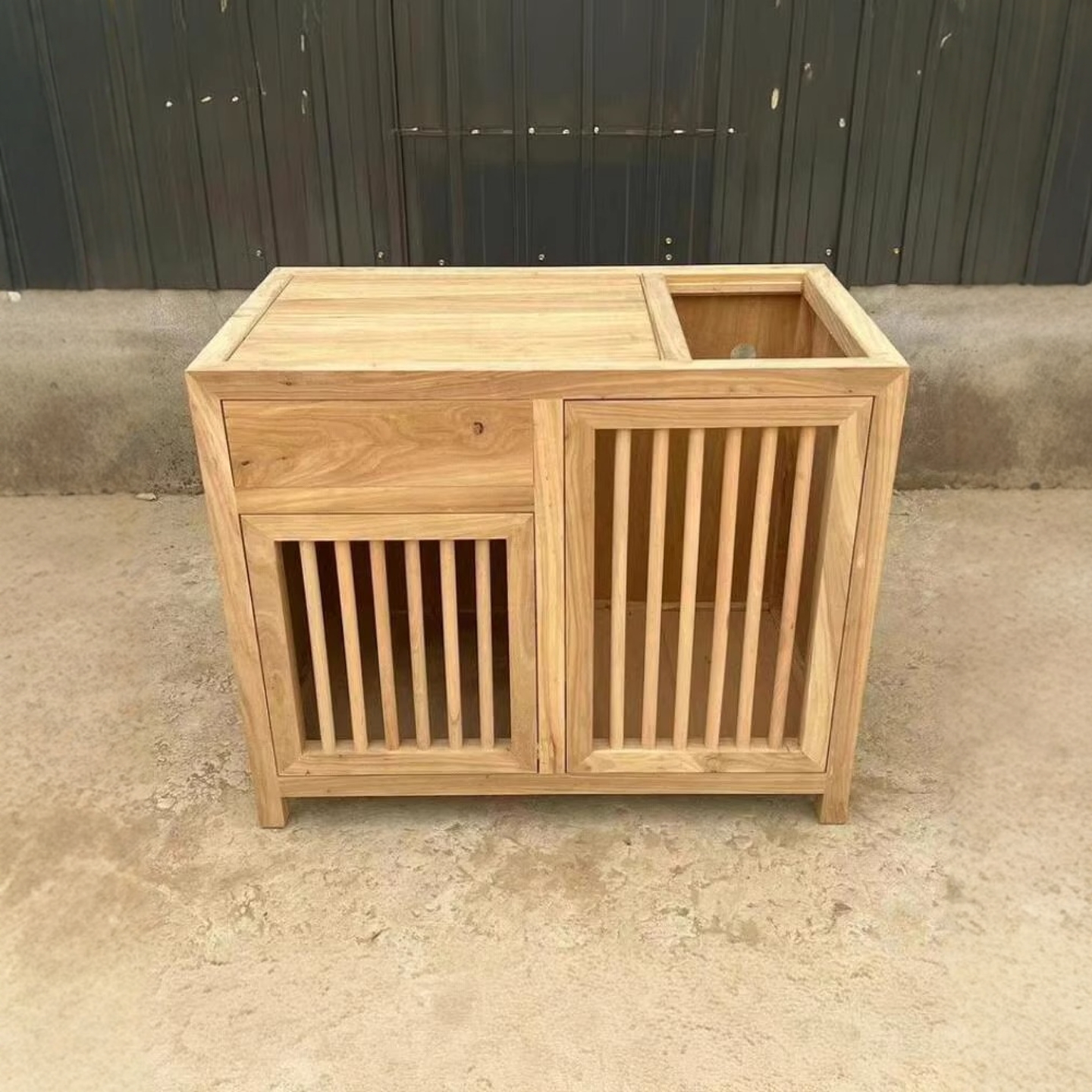 新中式实木茶水柜简约餐边柜白茬