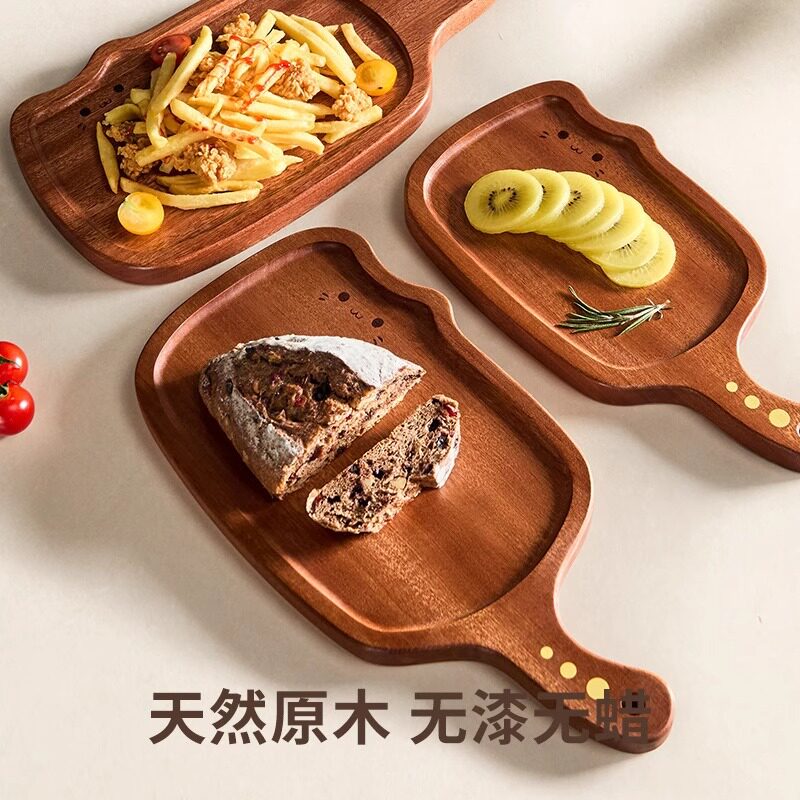 乌檀木创意牛排餐盘西餐盘子面包