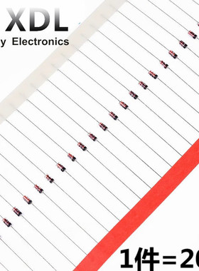 BAT85 肖特基30v 200mA检波二极管 直插DO-35 （20个）