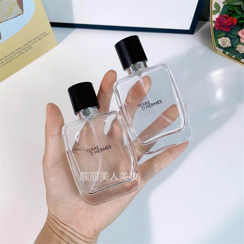 高端便携式香水分装瓶50ml大容量玻璃喷雾瓶化妆瓶拍照道具空瓶子