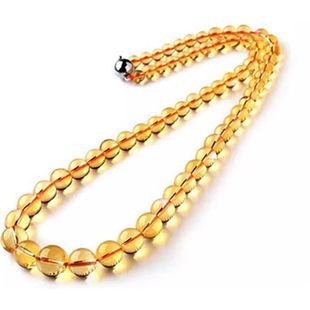 巴西黄水晶项链塔链女款送女友送妈妈生日礼物本命年送闺蜜