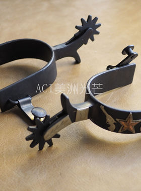 美国进口 Showman引领者西部牛仔马刺 马匹调训 德州星芒25759