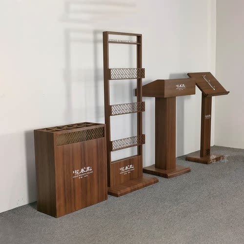 岩辉热转印木纹标识标牌资料架