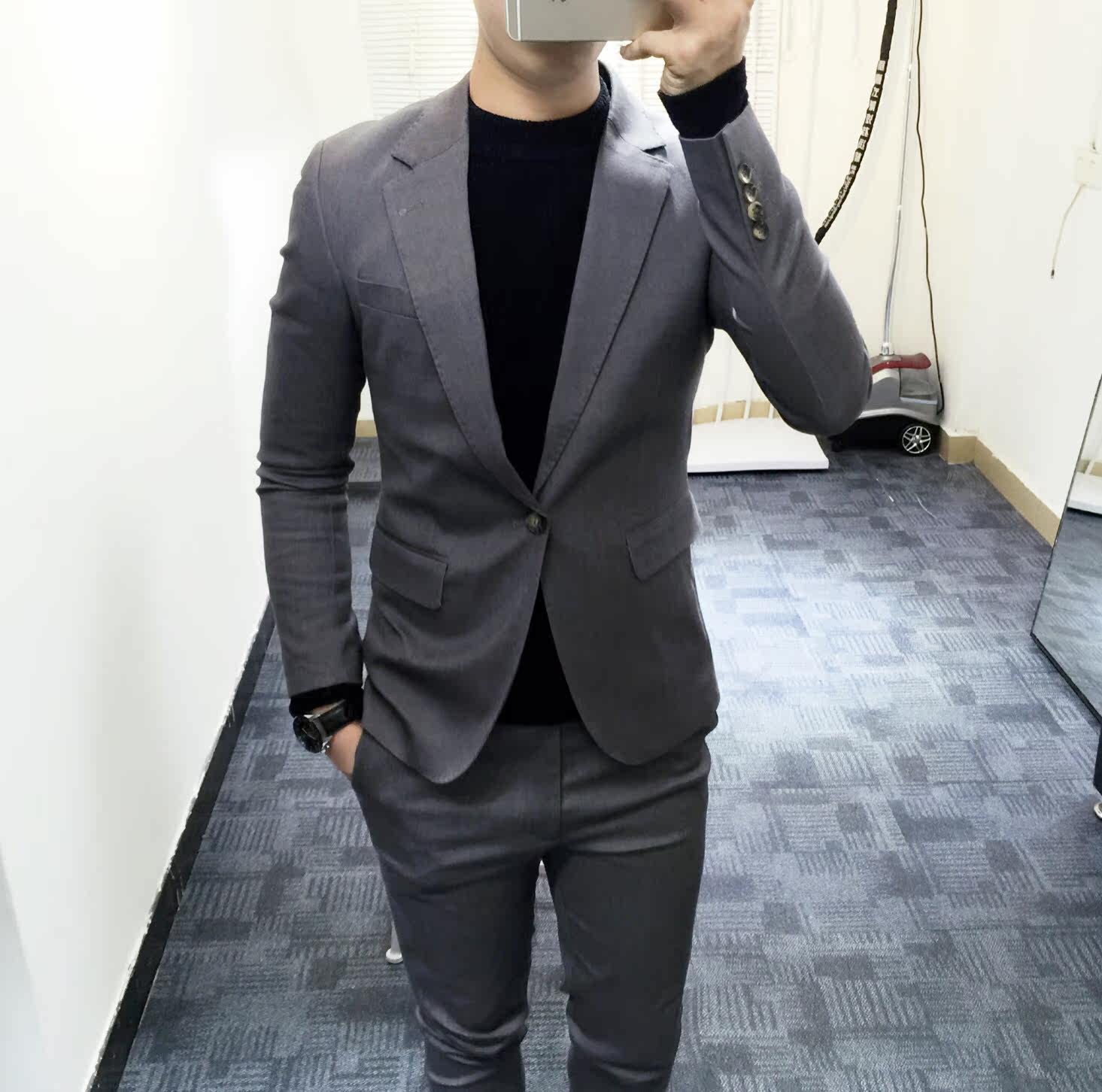 Costume homme en coton pour automne - Ref 1553875 Image 3