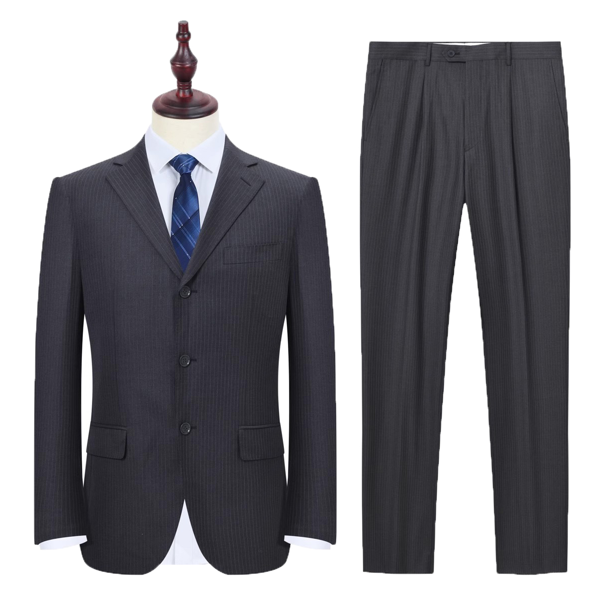 XFD806 羊毛95% 羊绒5% 春秋男士西装三扣羊毛套装商务正装西服男