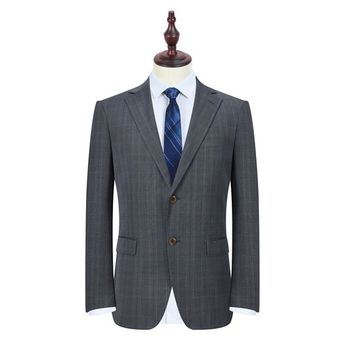 KFMAM12014单西 意大利进口面料1881 专柜价7300春秋灰色格子西服