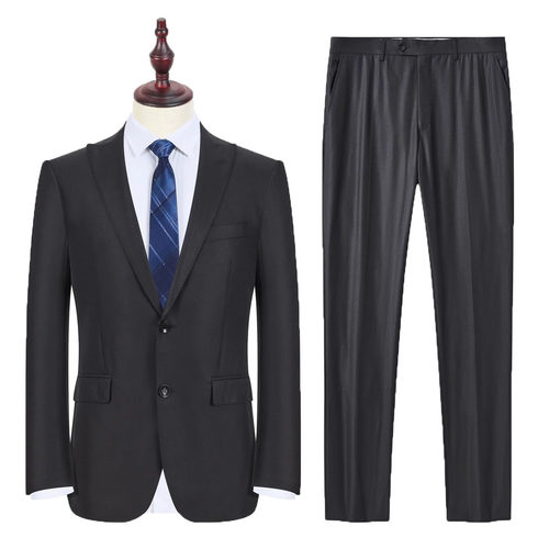 KFMAB12007套西 进口面料1881专柜价8980 高档羊毛套装黑色西服男