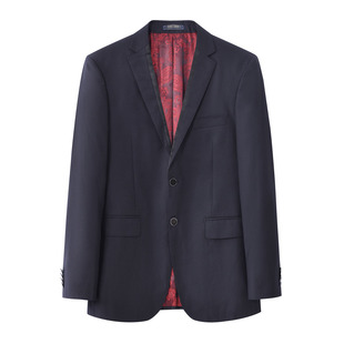 黑色西服修身 860335 男士 春秋新款 羊毛单西 羊毛77.5%桑蚕丝22.5%