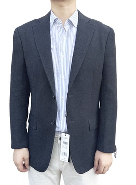 100323 羊毛100% 秋冬男士西服商务休闲二粒扣羊毛单西平驳领修身